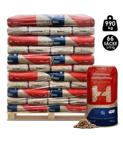 Hoyer Holzpellets ENplus A1 990kg 66 Saecke hoher Heizwert